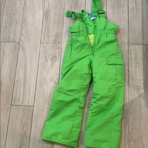 Green snow pants